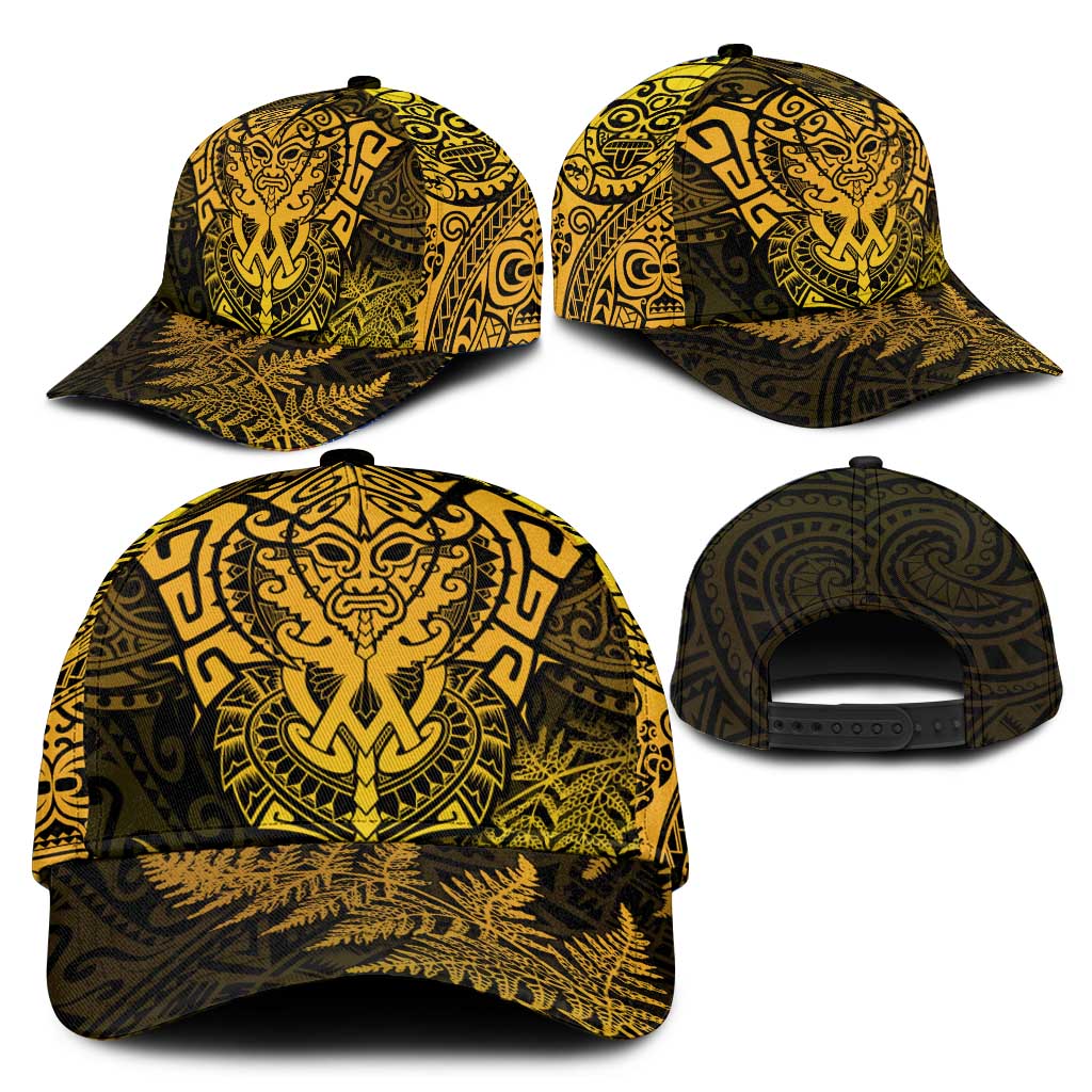 New Zealand Rugby All Gold Classic Cap Silver Fern All Black Mix Ta Moko LT09