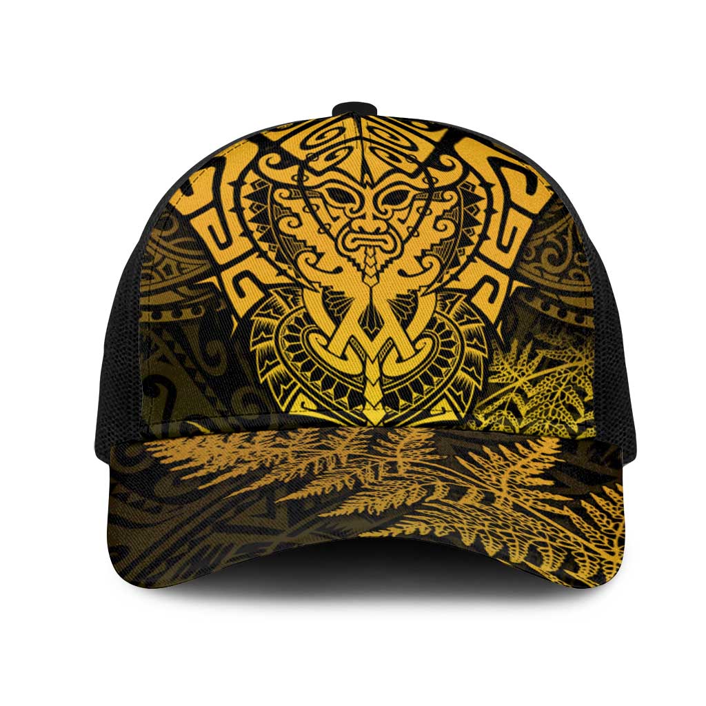 New Zealand Rugby All  Gold Mesh Trucker Cap Silver Fern All Black Mix Ta Moko - Aussie Hoodie
