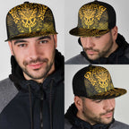 New Zealand Rugby All  Gold Mesh Trucker Cap Silver Fern All Black Mix Ta Moko - Aussie Hoodie
