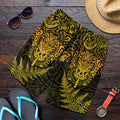 New Zealand Rugby All  Gold Shorts for Men Silver Fern All Black Mix Ta Moko