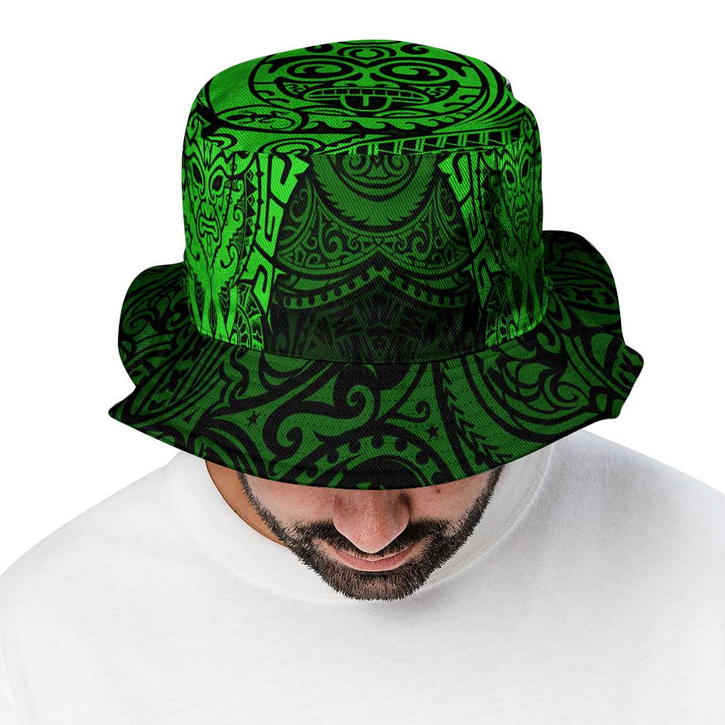New Zealand Rugby All Green Bucket Hat Silver Fern All Black Mix Ta Moko LT09