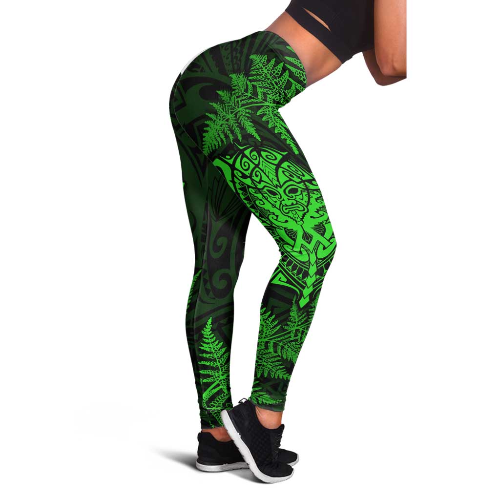 New Zealand Rugby All Green Leggings Silver Fern All Black Mix Ta Moko