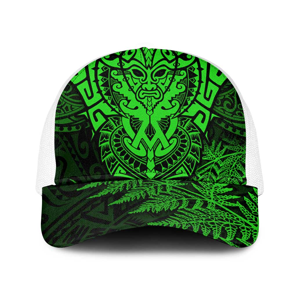 New Zealand Rugby All Green Mesh Trucker Cap Silver Fern All Black Mix Ta Moko - Aussie Hoodie