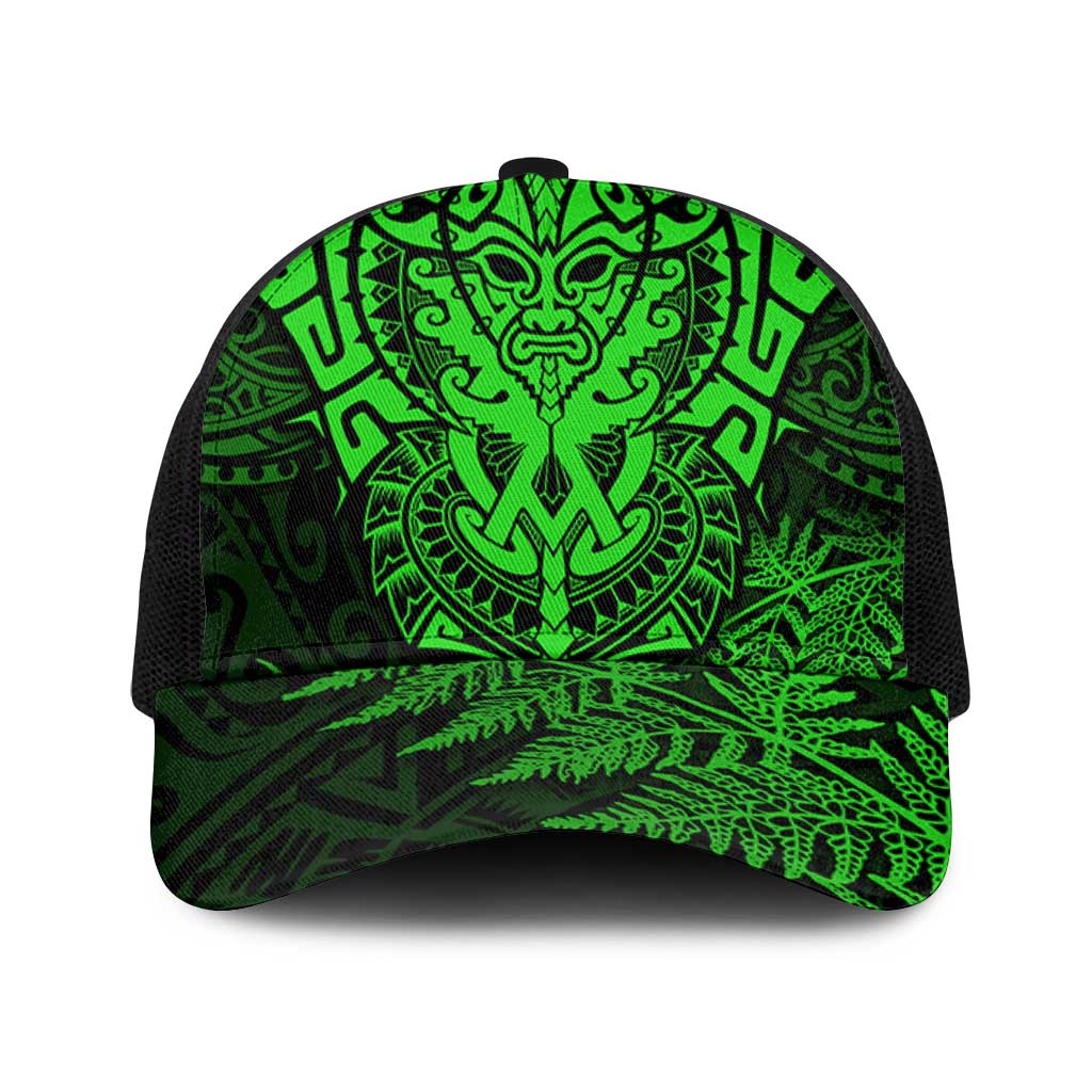 New Zealand Rugby All Green Mesh Trucker Cap Silver Fern All Black Mix Ta Moko - Aussie Hoodie