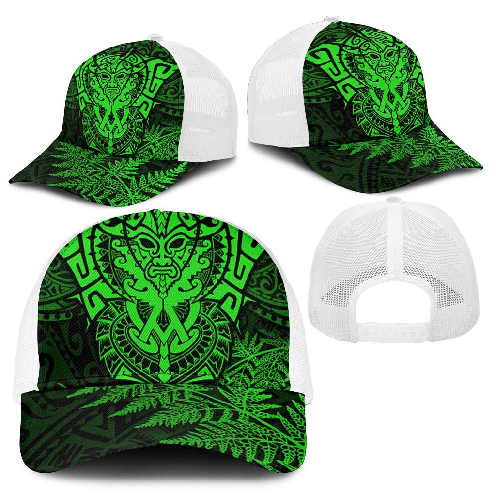 New Zealand Rugby All Green Mesh Trucker Cap Silver Fern All Black Mix Ta Moko - Aussie Hoodie