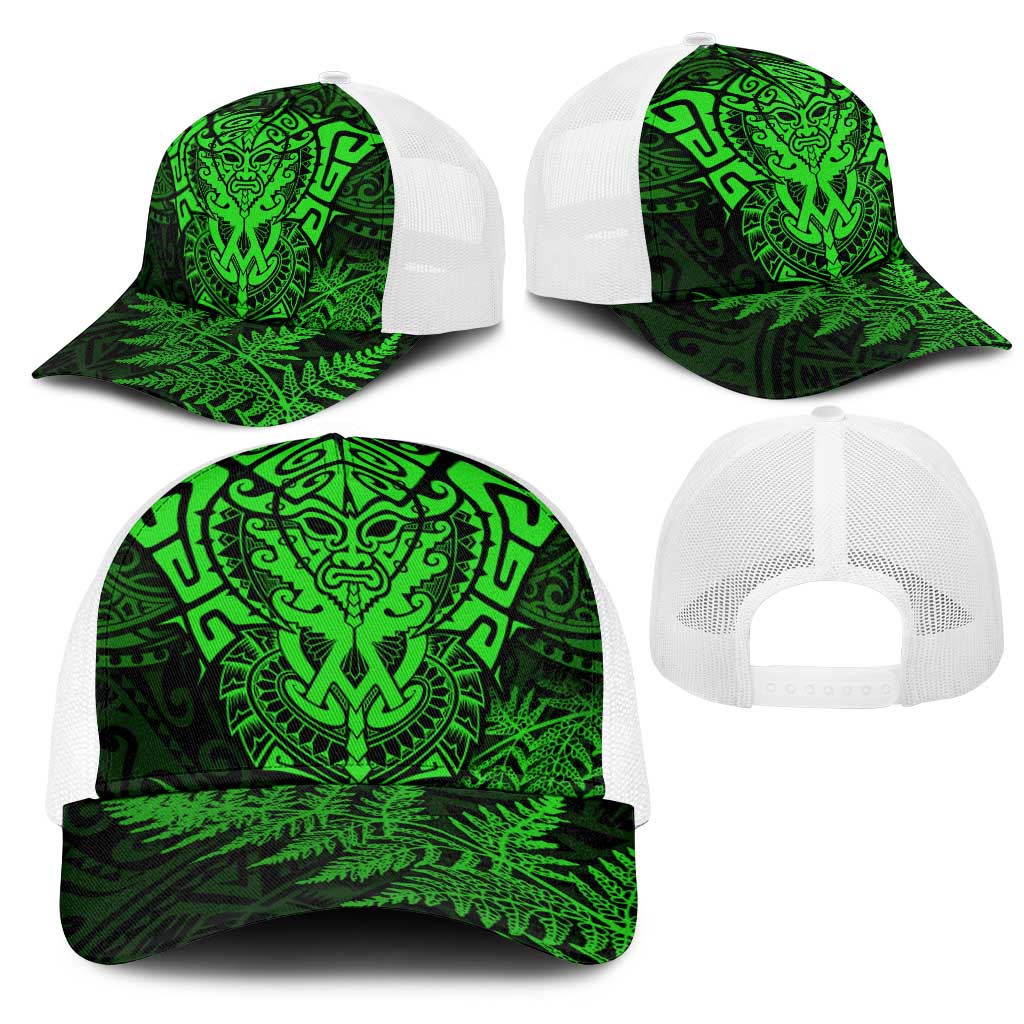 New Zealand Rugby All Green Mesh Trucker Cap Silver Fern All Black Mix Ta Moko - Aussie Hoodie