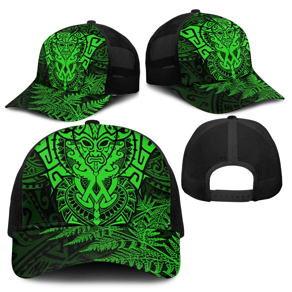 New Zealand Rugby All Green Mesh Trucker Cap Silver Fern All Black Mix Ta Moko - Aussie Hoodie