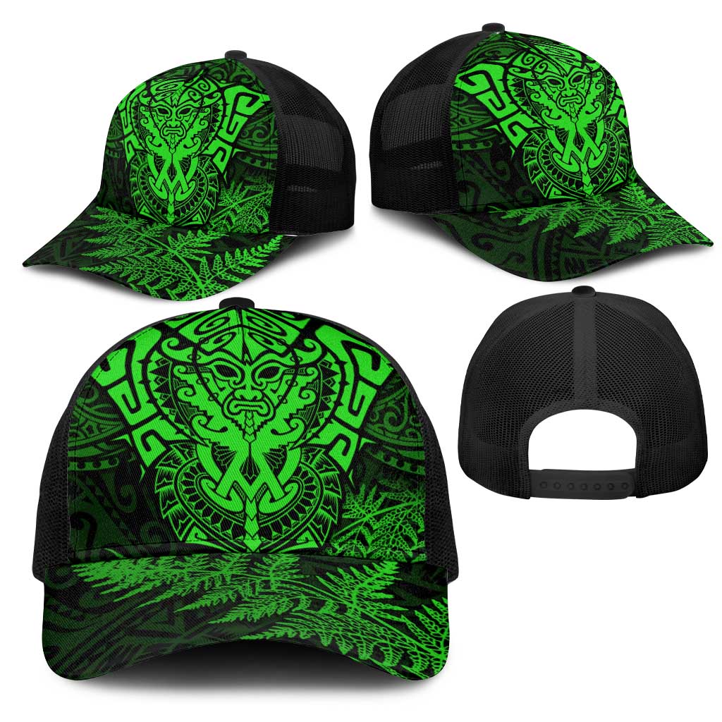 New Zealand Rugby All Green Mesh Trucker Cap Silver Fern All Black Mix Ta Moko - Aussie Hoodie