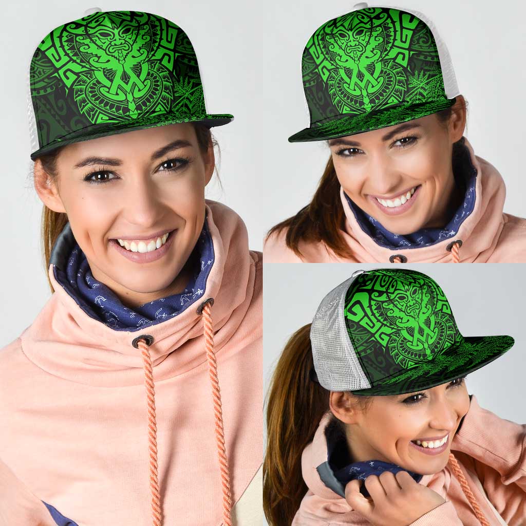 New Zealand Rugby All Green Mesh Trucker Cap Silver Fern All Black Mix Ta Moko - Aussie Hoodie