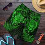 New Zealand Rugby All Green Shorts for Men Silver Fern All Black Mix Ta Moko