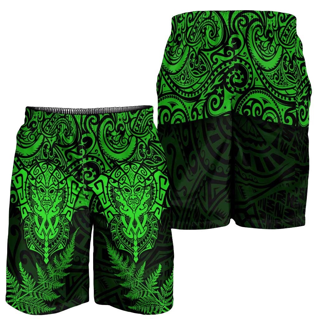New Zealand Rugby All Green Shorts for Men Silver Fern All Black Mix Ta Moko