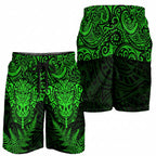 New Zealand Rugby All Green Shorts for Men Silver Fern All Black Mix Ta Moko
