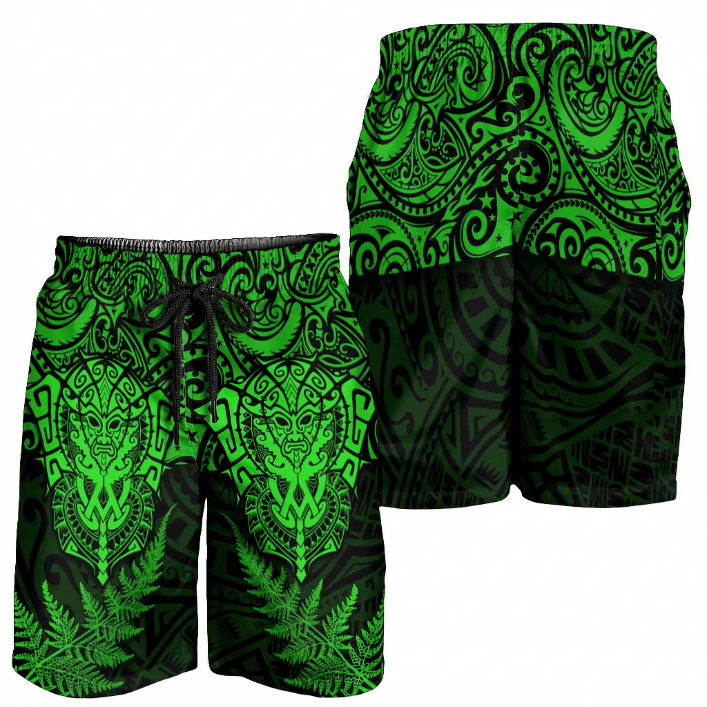 New Zealand Rugby All Green Shorts for Men Silver Fern All Black Mix Ta Moko