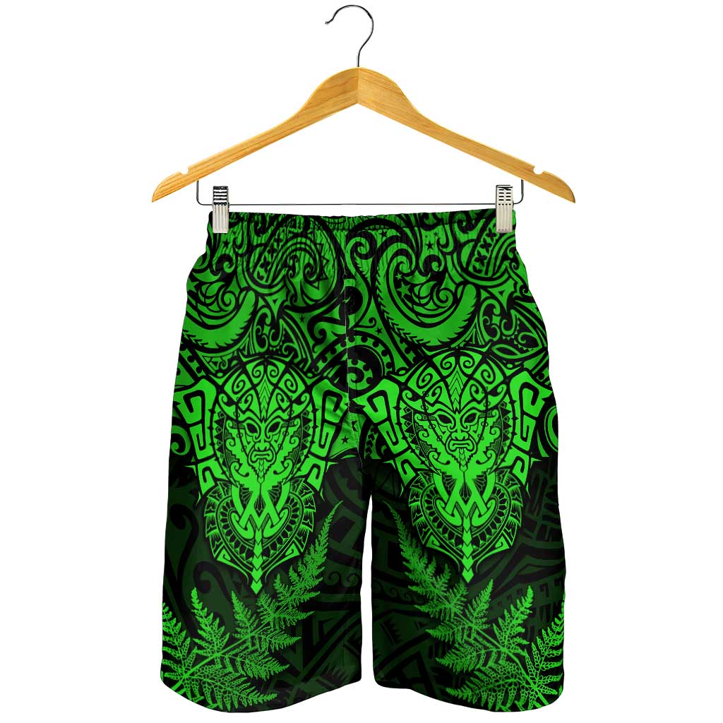New Zealand Rugby All Green Shorts for Men Silver Fern All Black Mix Ta Moko
