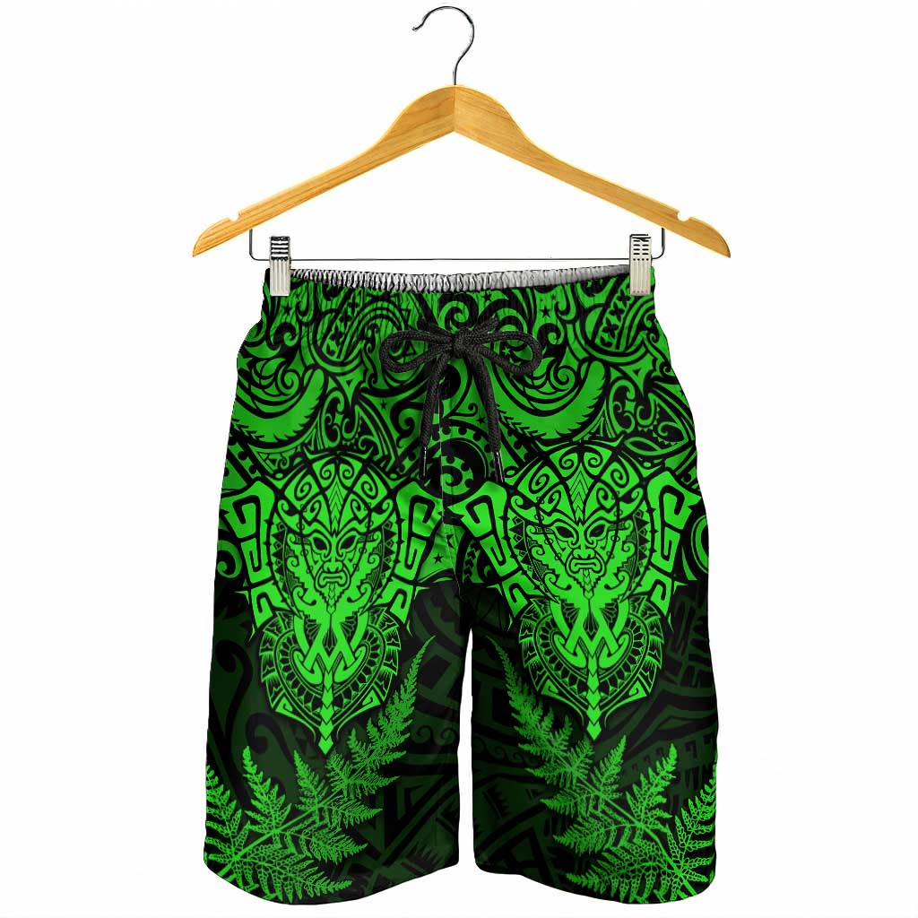 New Zealand Rugby All Green Shorts for Men Silver Fern All Black Mix Ta Moko