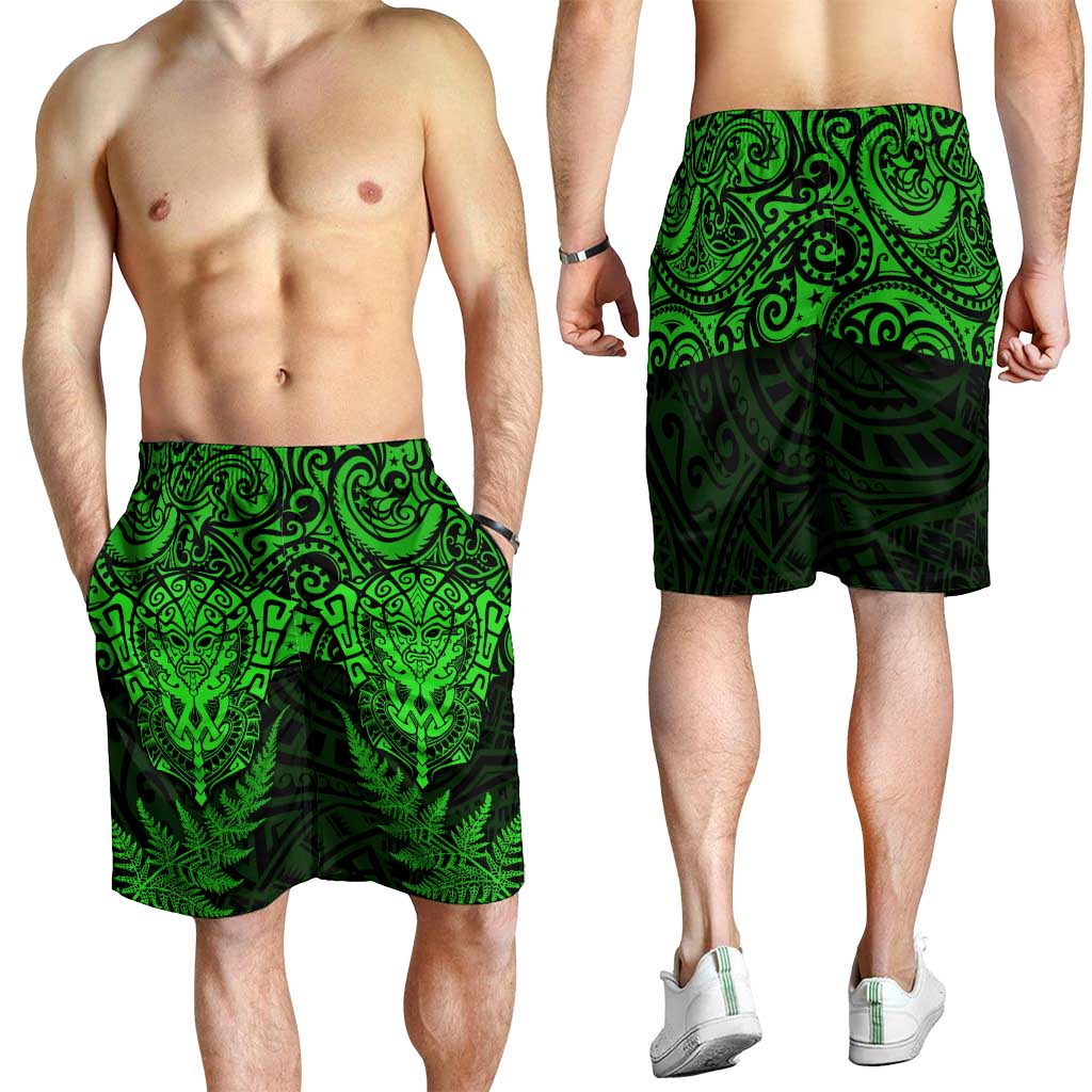 New Zealand Rugby All Green Shorts for Men Silver Fern All Black Mix Ta Moko