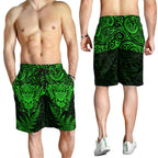 New Zealand Rugby All Green Shorts for Men Silver Fern All Black Mix Ta Moko
