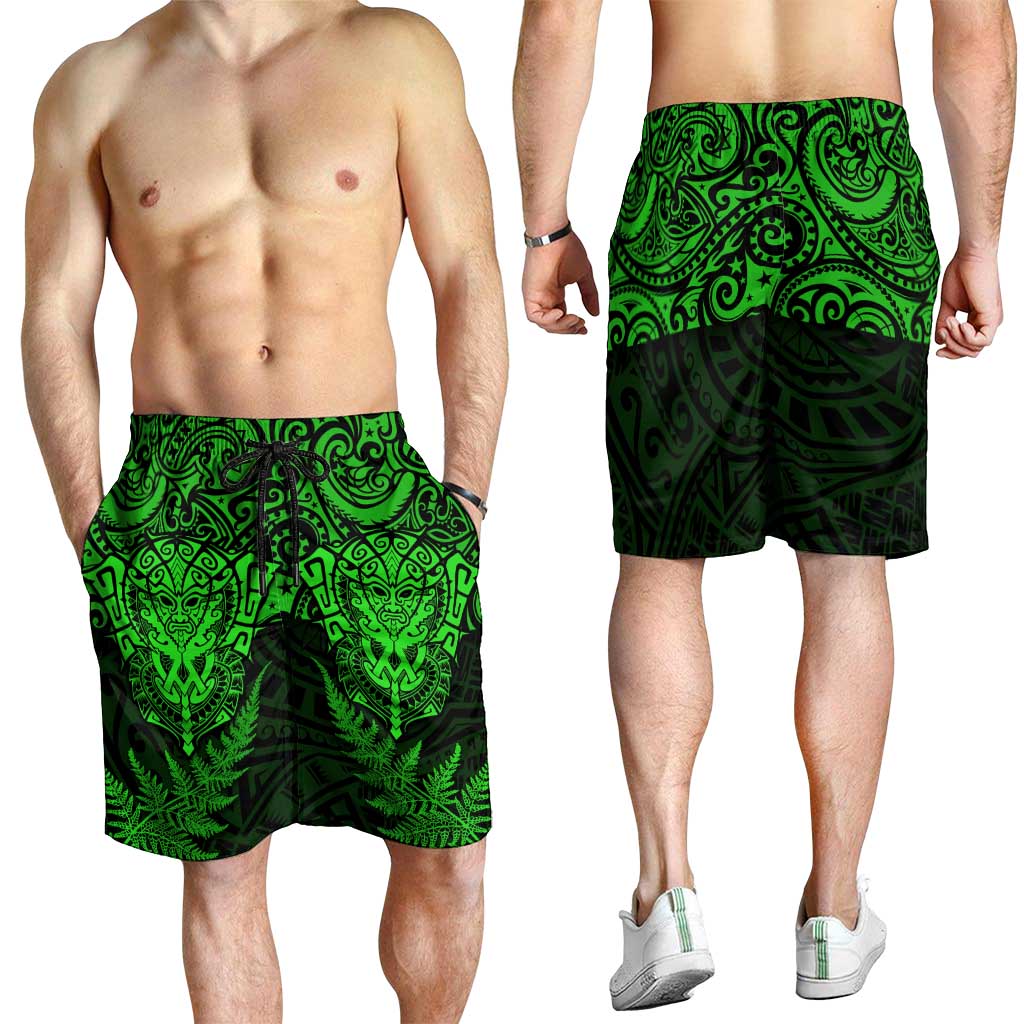 New Zealand Rugby All Green Shorts for Men Silver Fern All Black Mix Ta Moko
