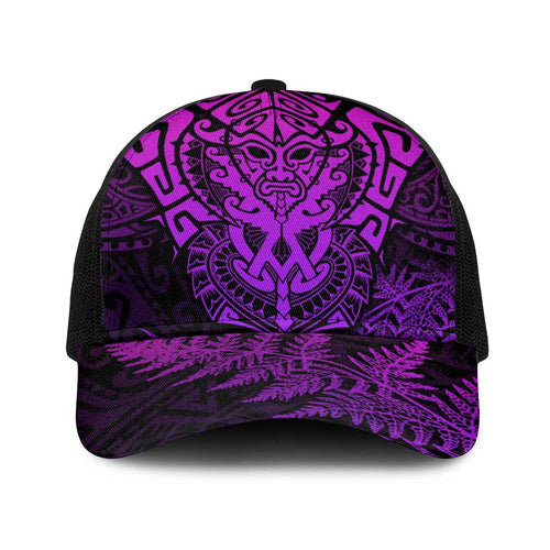 New Zealand Rugby All Purple Baseball Net Cap Silver Fern All Black Mix Ta Moko - Aussie Hoodie