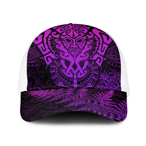 New Zealand Rugby All Purple Baseball Net Cap Silver Fern All Black Mix Ta Moko - Aussie Hoodie