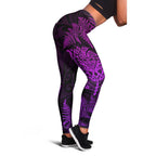 New Zealand Rugby All Purple Leggings Silver Fern All Black Mix Ta Moko