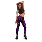 New Zealand Rugby All Purple Leggings Silver Fern All Black Mix Ta Moko
