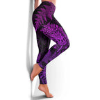 New Zealand Rugby All Purple Leggings Silver Fern All Black Mix Ta Moko