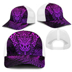 New Zealand Rugby All Purple Mesh Trucker Cap Silver Fern All Black Mix Ta Moko - Aussie Hoodie