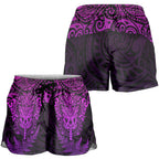 New Zealand Rugby All Purple Shorts for Women Silver Fern All Black Mix Ta Moko