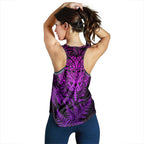 New Zealand Rugby All Purple Women Racerback Tank Silver Fern All Black Mix Ta Moko