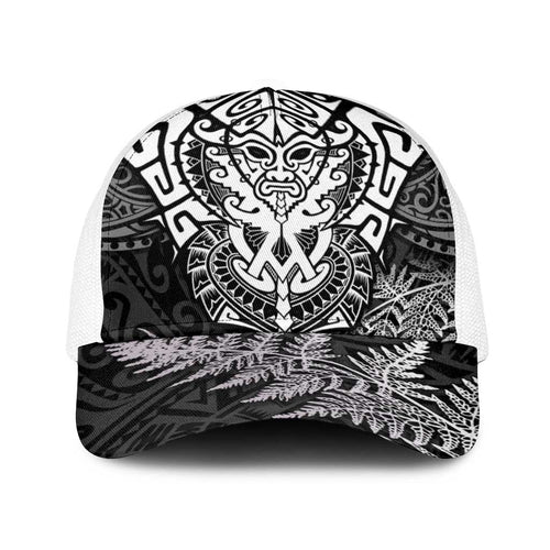 New Zealand Rugby All White Baseball Net Cap Silver Fern All Black Mix Ta Moko - Aussie Hoodie