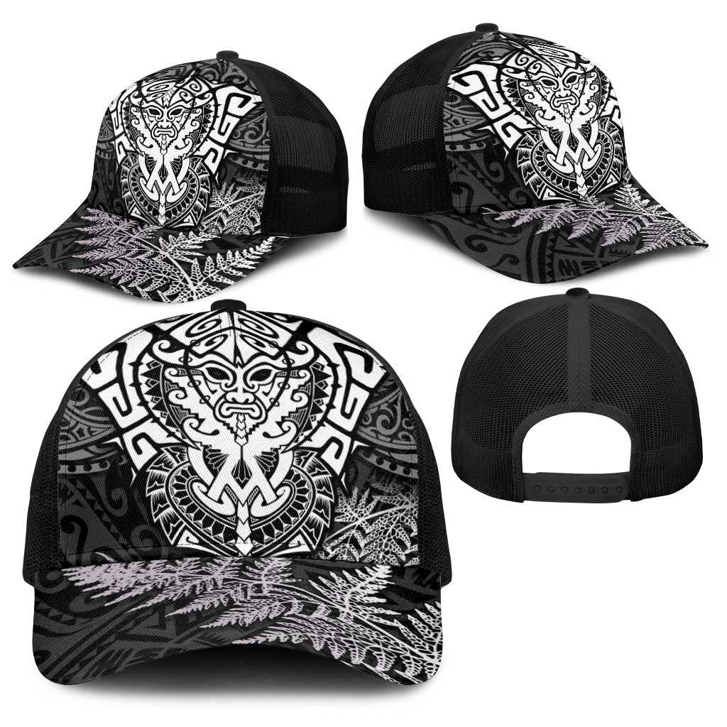 New Zealand Rugby All White Baseball Net Cap Silver Fern All Black Mix Ta Moko - Aussie Hoodie
