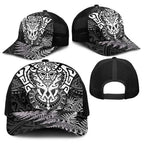 New Zealand Rugby All White Baseball Net Cap Silver Fern All Black Mix Ta Moko - Aussie Hoodie