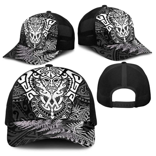 New Zealand Rugby All White Baseball Net Cap Silver Fern All Black Mix Ta Moko - Aussie Hoodie