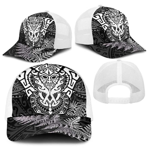 New Zealand Rugby All White Baseball Net Cap Silver Fern All Black Mix Ta Moko - Aussie Hoodie