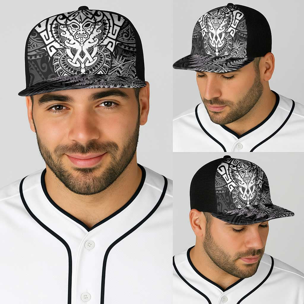 New Zealand Rugby All White Baseball Net Cap Silver Fern All Black Mix Ta Moko - Aussie Hoodie