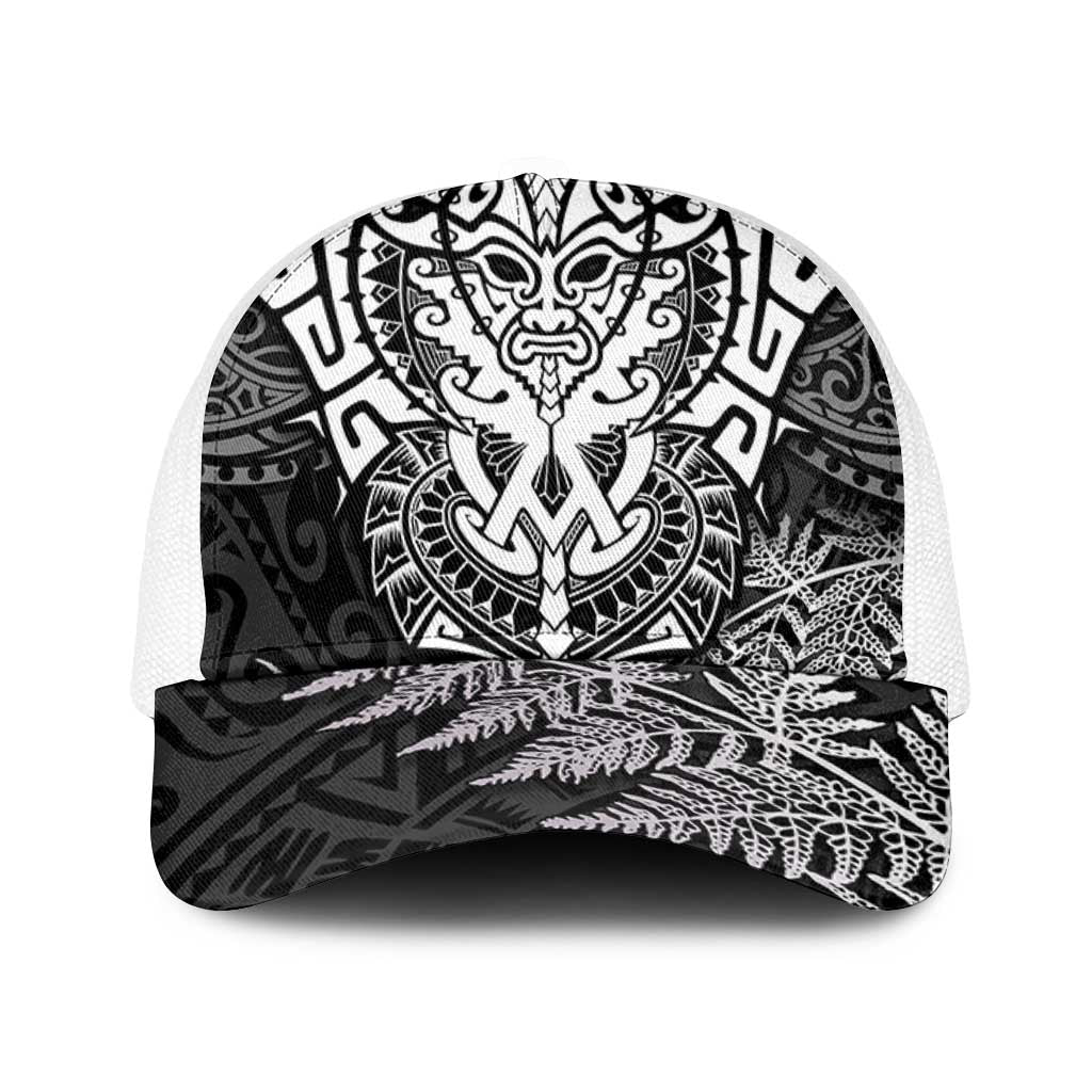 New Zealand Rugby All White Mesh Trucker Cap Silver Fern All Black Mix Ta Moko - Aussie Hoodie