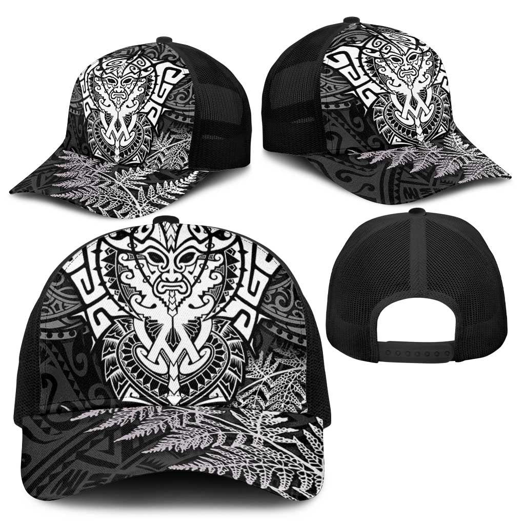 New Zealand Rugby All White Mesh Trucker Cap Silver Fern All Black Mix Ta Moko - Aussie Hoodie