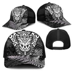 New Zealand Rugby All White Mesh Trucker Cap Silver Fern All Black Mix Ta Moko - Aussie Hoodie