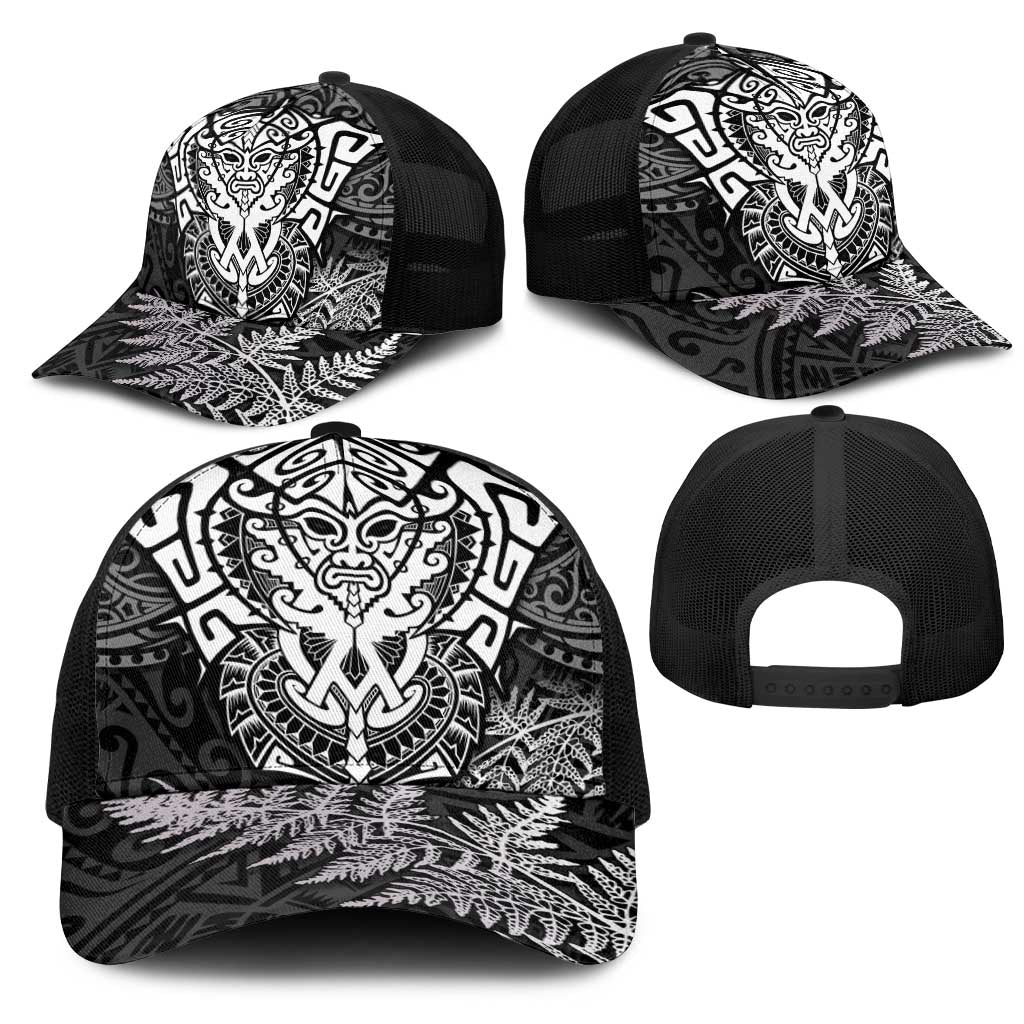 New Zealand Rugby All White Mesh Trucker Cap Silver Fern All Black Mix Ta Moko - Aussie Hoodie