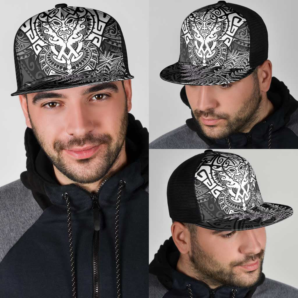 New Zealand Rugby All White Mesh Trucker Cap Silver Fern All Black Mix Ta Moko - Aussie Hoodie