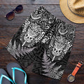 New Zealand Rugby All White Shorts for Men Silver Fern All Black Mix Ta Moko