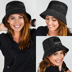 New Zealand Rugby Personalised Bucket Hat All Black Fern Maori Tribal Pattern - Aussie Hoodie