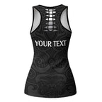 New Zealand Rugby Personalised Hollow Tank Top All Black Fern Maori Tribal Pattern - Aussie Hoodie