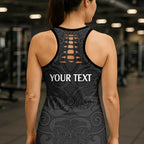 New Zealand Rugby Personalised Hollow Tank Top All Black Fern Maori Tribal Pattern - Aussie Hoodie