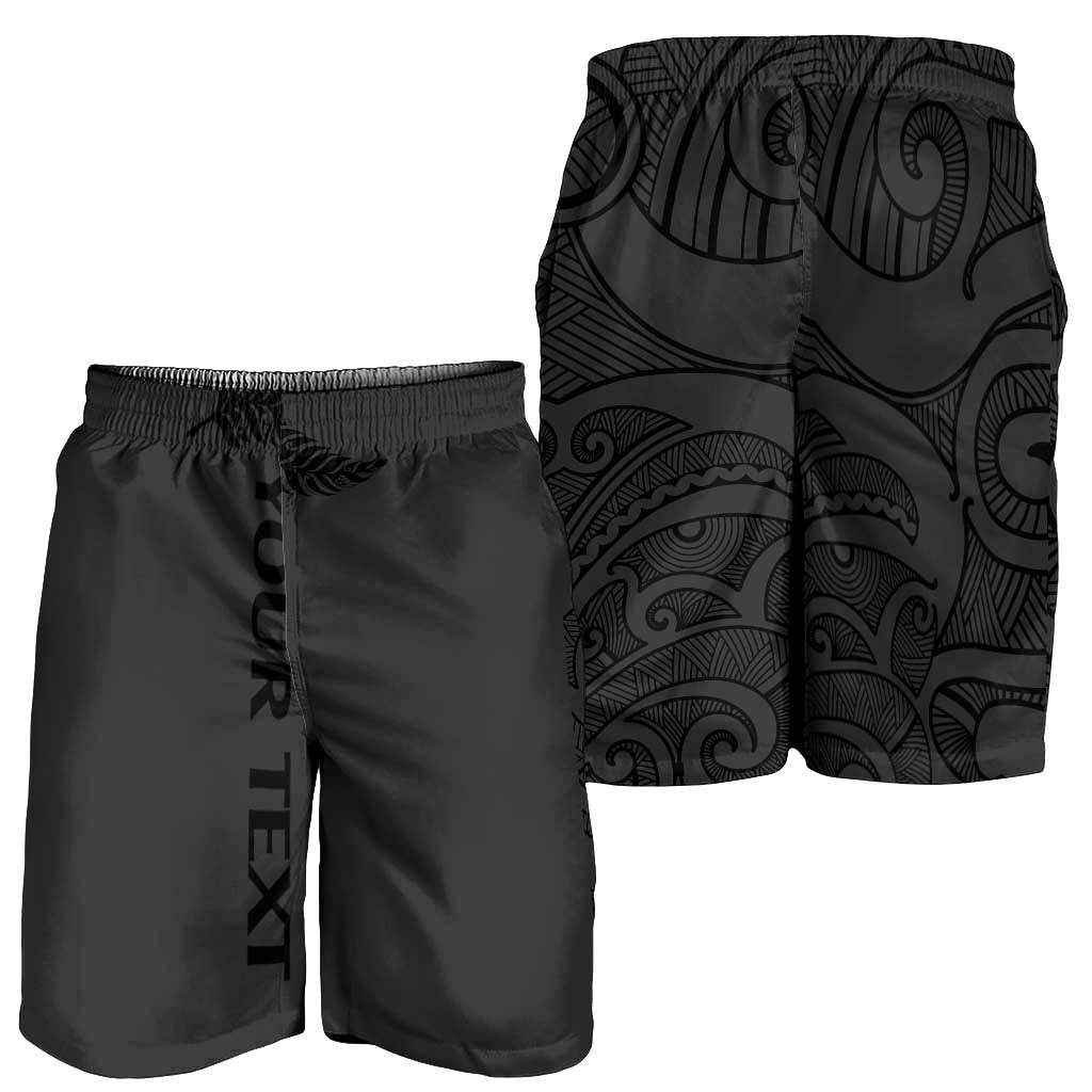 New Zealand Rugby Personalised Shorts for Men All Black Fern Maori Tribal Pattern - Aussie Hoodie