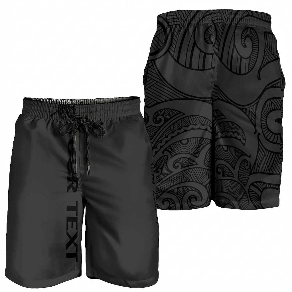 New Zealand Rugby Personalised Shorts for Men All Black Fern Maori Tribal Pattern - Aussie Hoodie