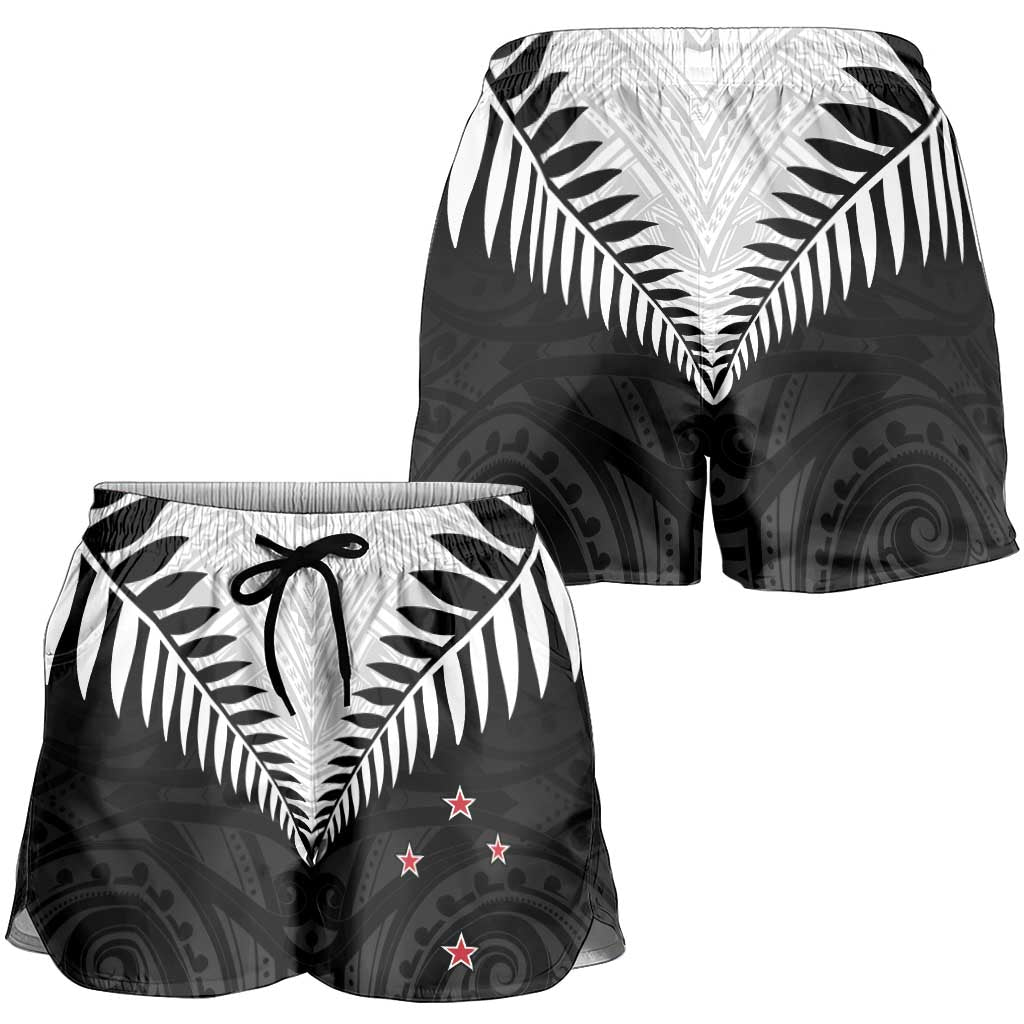 New Zealand Shorts for Women Aotearoa Maori Kiwi Black Fern - Aussie Hoodie