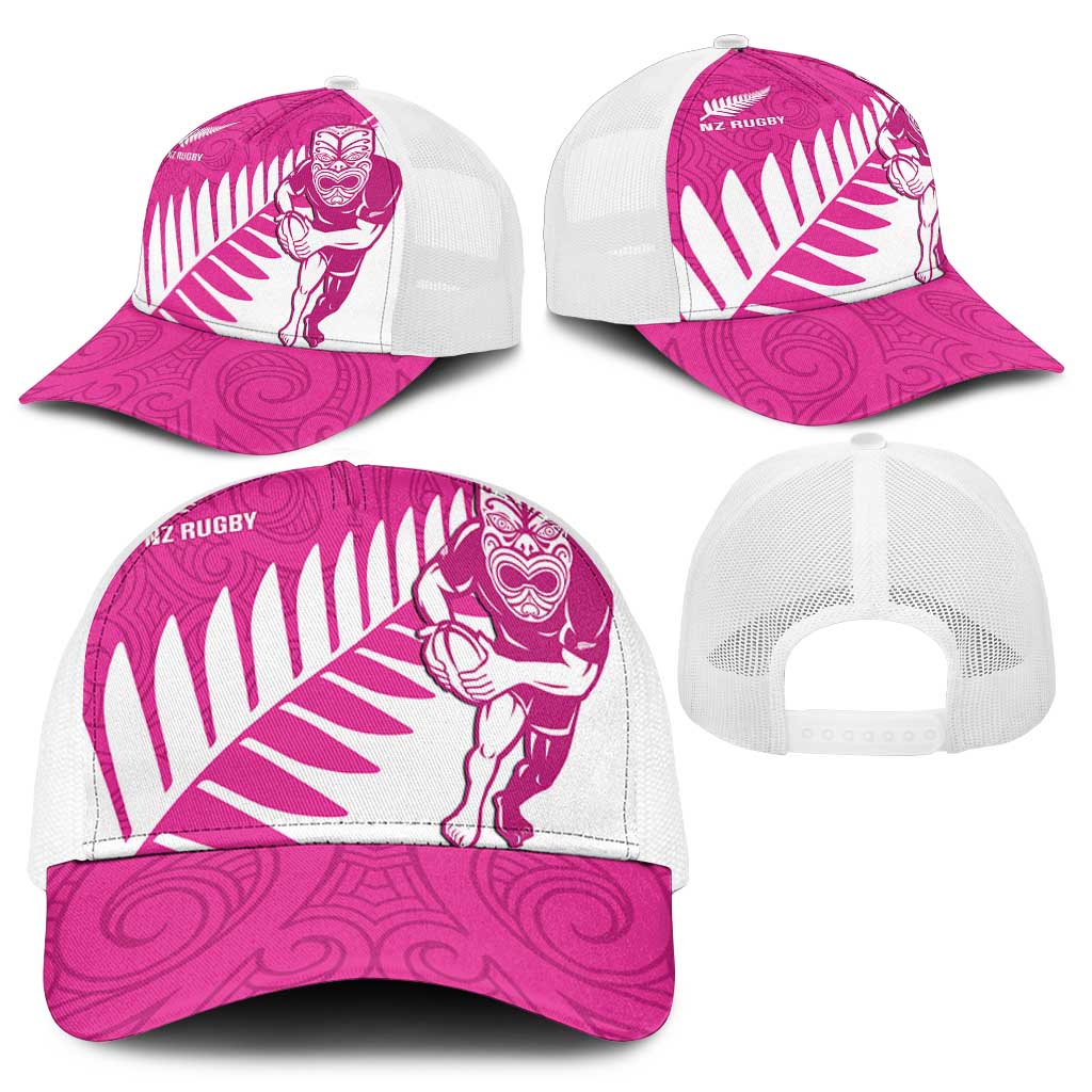 New Zealand Silver Fern Rugby Baseball Net Cap Go All Black Maori Pink Version - Aussie Hoodie