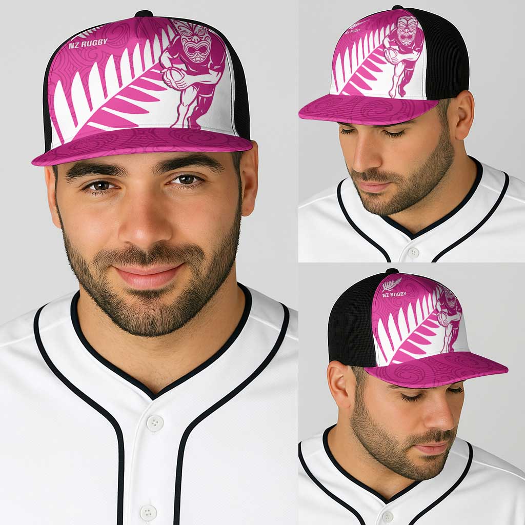 New Zealand Silver Fern Rugby Baseball Net Cap Go All Black Maori Pink Version - Aussie Hoodie